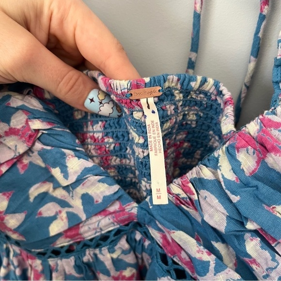 Free People Sacha River Combo Floral Print Mini Dress Size Small - Picture 10 of 15